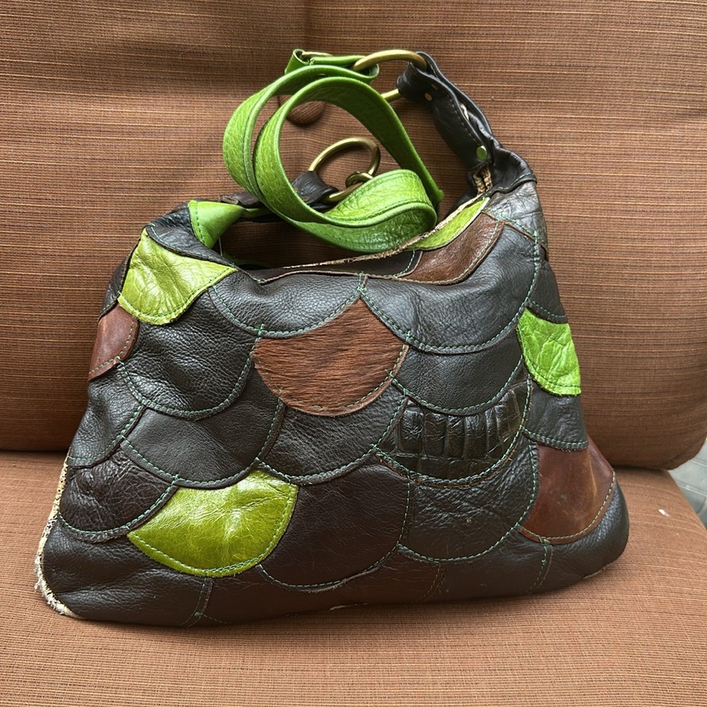 Mayamoon Patchwork Leather Shoulder Bag - image 1